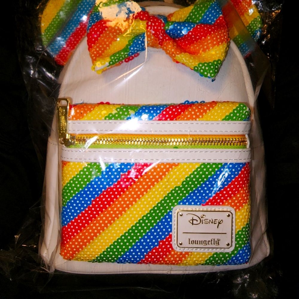 NWT rainbow loungefly backpack